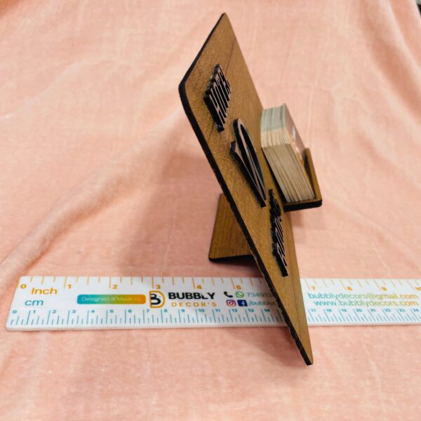 visiting cards holder wood - Bubbly Decors