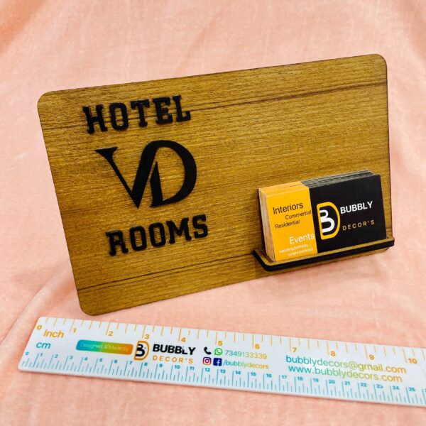 visiting cards holder wood - Bubbly Decors