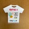 Birthday invitation shirt model - Bubbly Decors