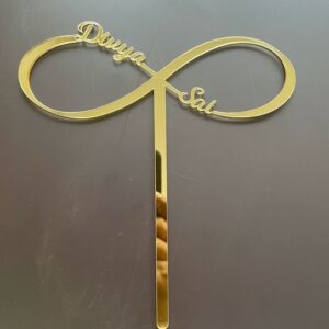 cake topper infinity symbol with names - Bubbly Decors
