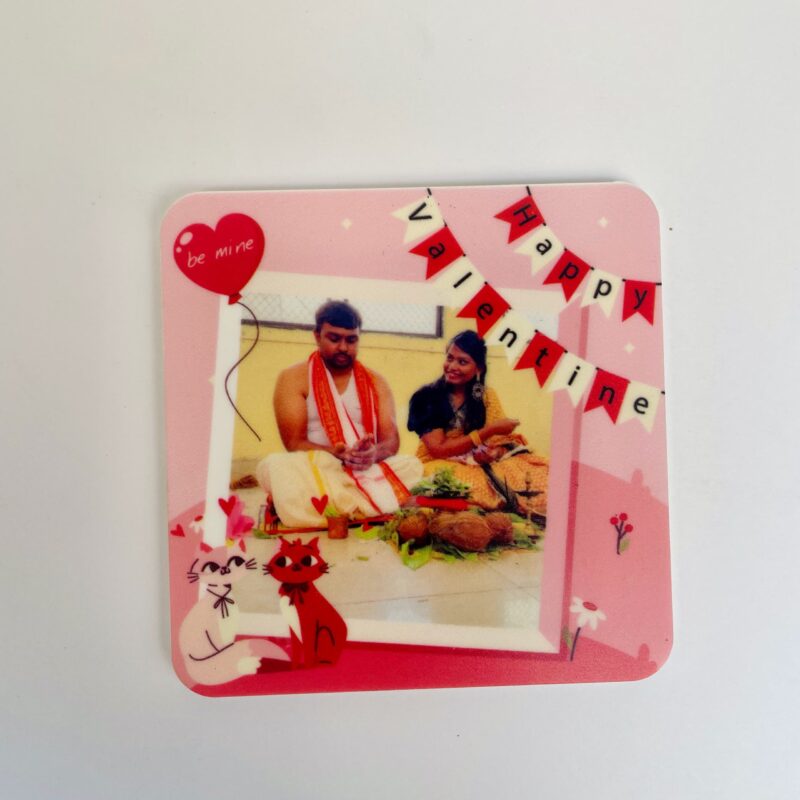 Valentine's Day gift photo magnet - Bubbly Decors