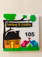 Name Board Elephants themed - Bubbly Decors