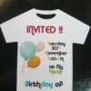 Birthday invitation shirt model - Bubbly Decors