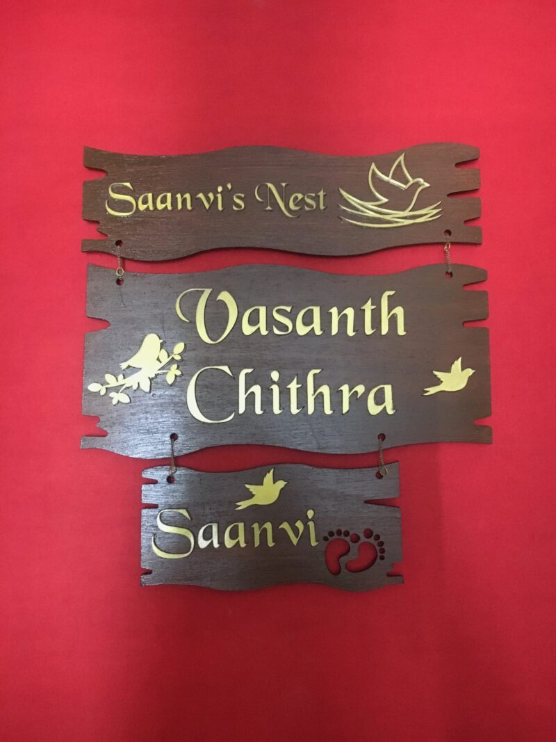 Name Board 3 steps - Bubbly Decors