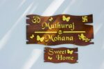 Wooden name board 2 step - Bubbly Decors