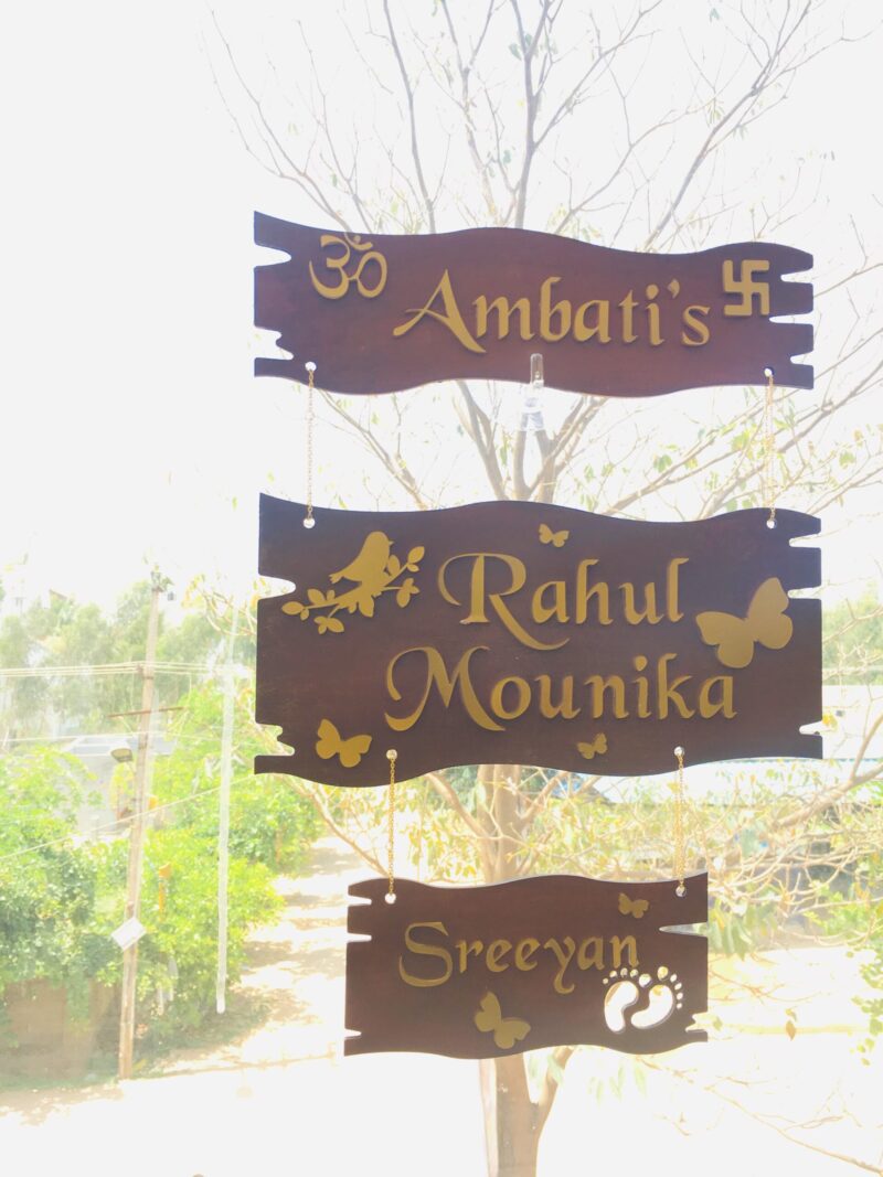 Name Board 3 steps - Bubbly Decors