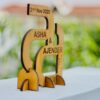 Wooden logo for couples - Bubbly Decors