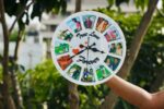 Wall clock 12 photos - Bubbly Decors