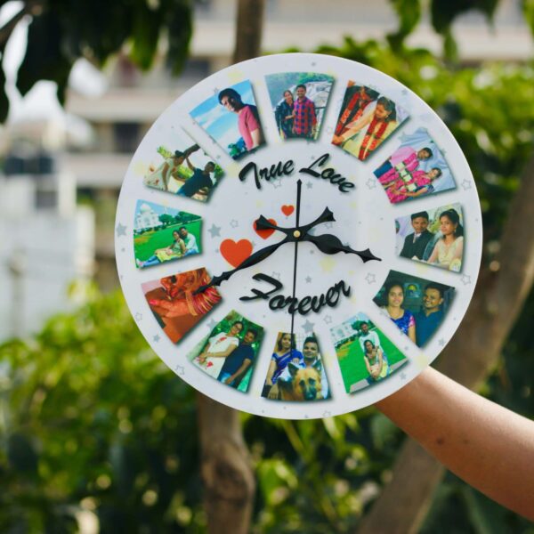Wall clock 12 photos - Bubbly Decors