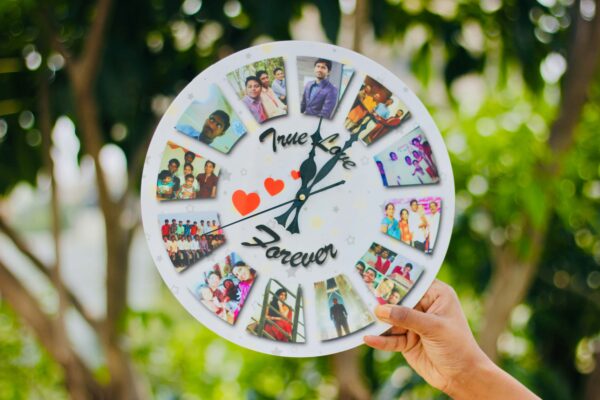 Wall clock 12 photos - Bubbly Decors