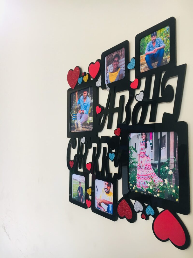 Photo frame with names - Bubbly Decors