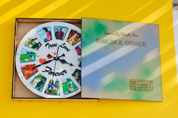 Wall clock 12 photos - Bubbly Decors