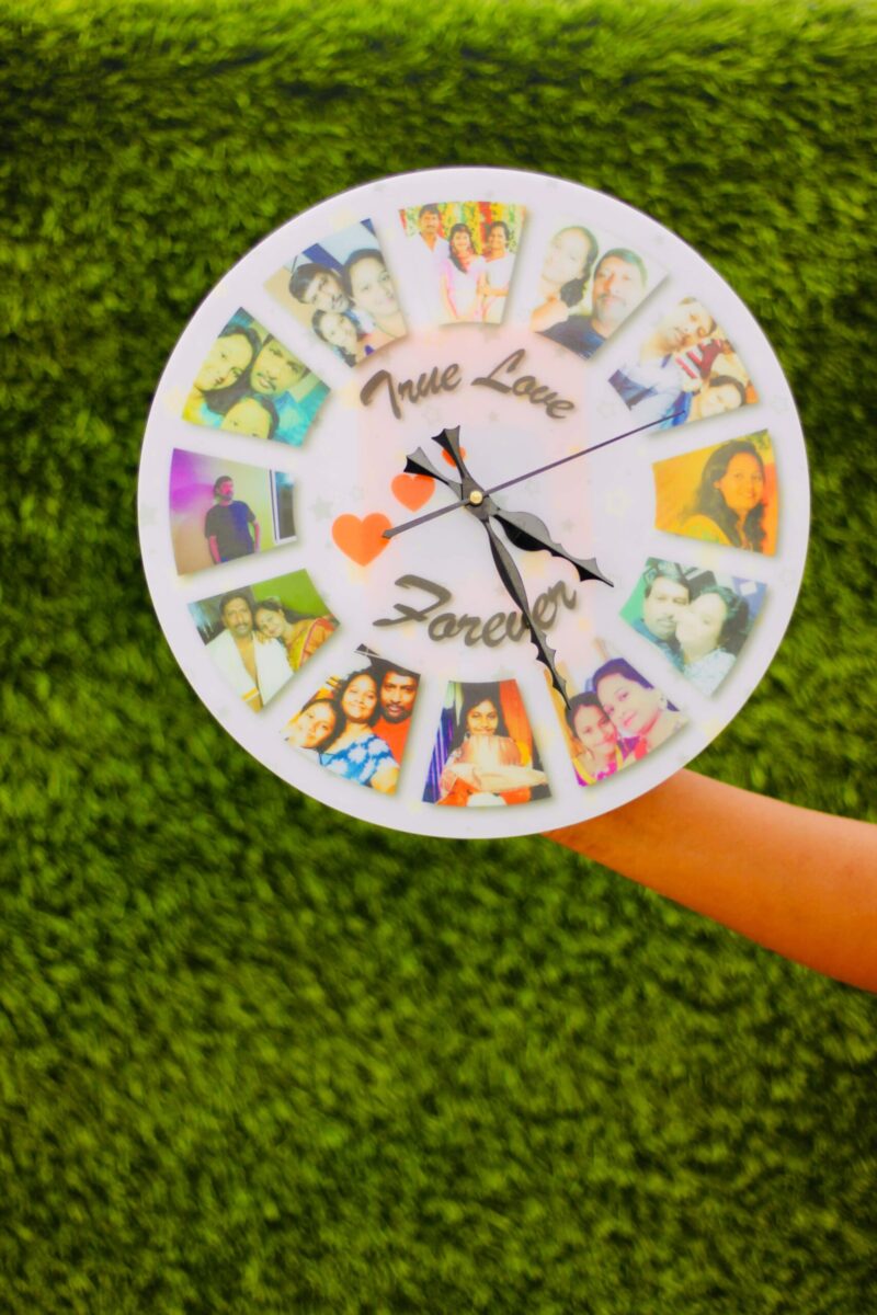 Wall clock 12 photos - Bubbly Decors