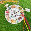 Wall clock with photos and message - Bubbly Decors