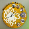 Wooden clock with pics - Bubbly Decors