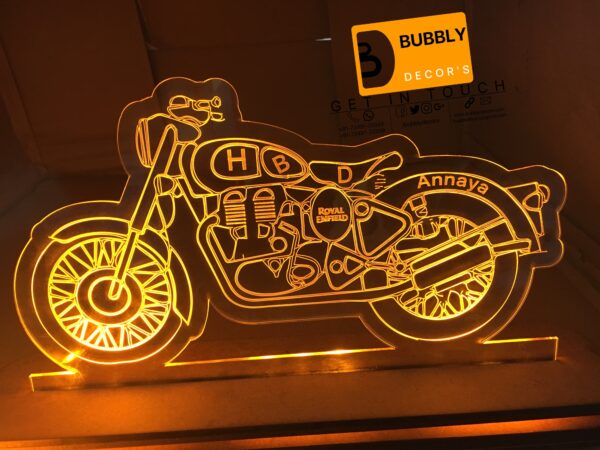 Night lamp Royal enfield - Bubbly Decors