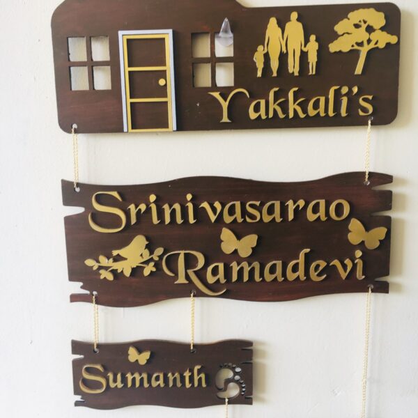 Name board 4 steps - Bubbly Decors