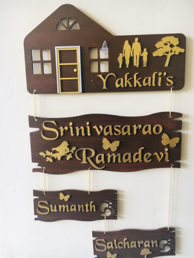 Name board 4 steps - Bubbly Decors
