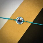 Color photo names rakhi - blue