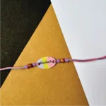 Cassata ice cream name painted rakhi