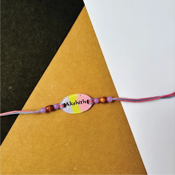 Cassata ice cream name painted rakhi