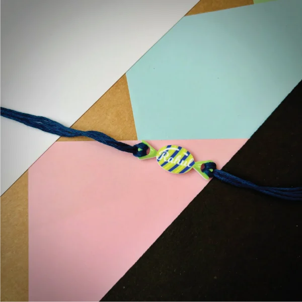 Candy stripes rakhi - yellow