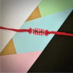 Candy stripes rakhi - red