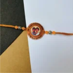 Bronze metalic photo rakhi