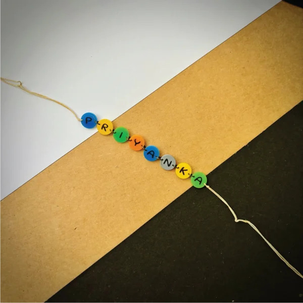 Alphabet buttons rakhi