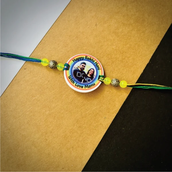 Rainbow rings photo rakhi
