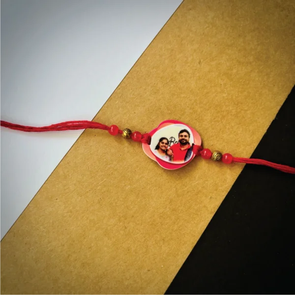 Photo rakhi - red