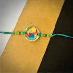Peacock feather rakhi