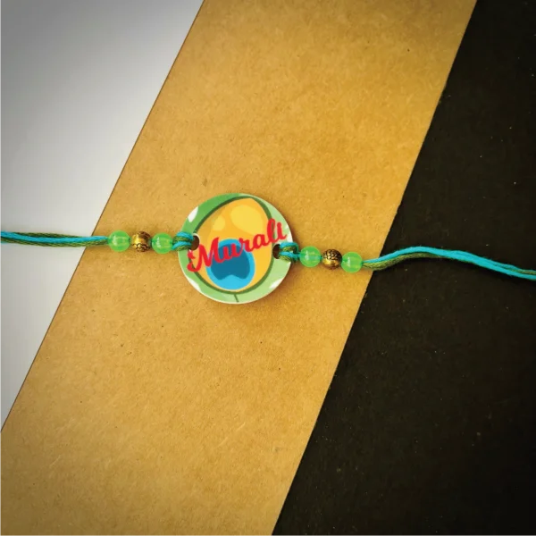 Peacock feather rakhi
