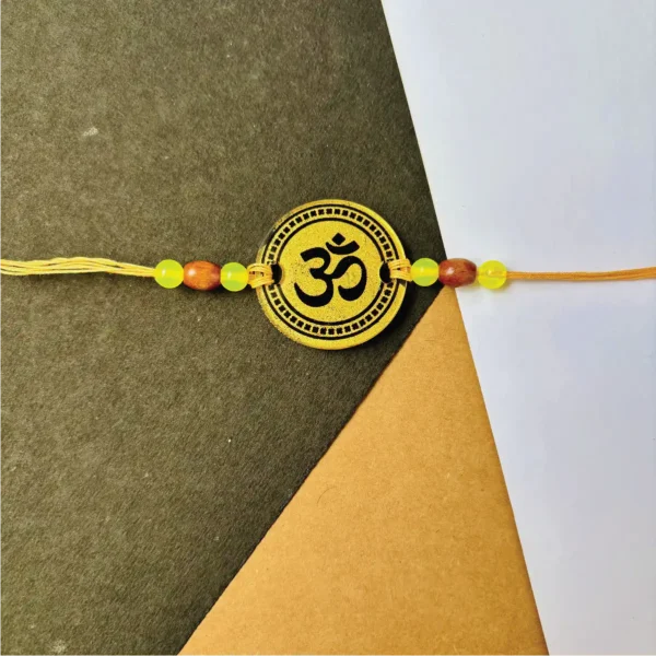 Om gold painted rakhi