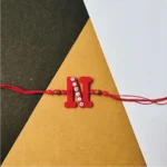 Name on alphabet rakhi - red