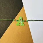 Name on alphabet rakhi - green