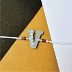 Name on alphabet rakhi - gray