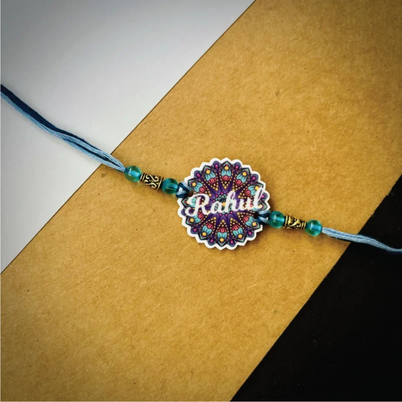 Mandala name rakhi - purple