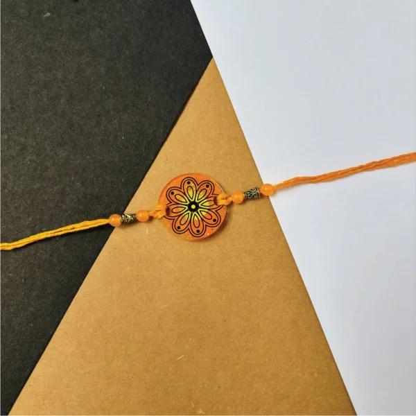 Mandala metalic painted rakhi