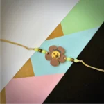 Flower smiley rakhi - brown