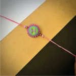 Felt alphabet traditional rakhi - gray