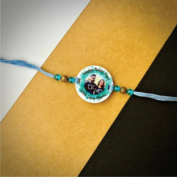 Color splash photo rakhi - blue